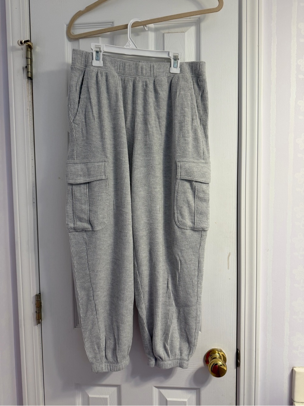 Aerie Waffle Knit Cargo Joggers size Medium